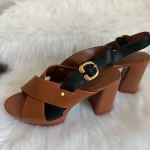 NEW Polina Platform Sandals in Camel Color.